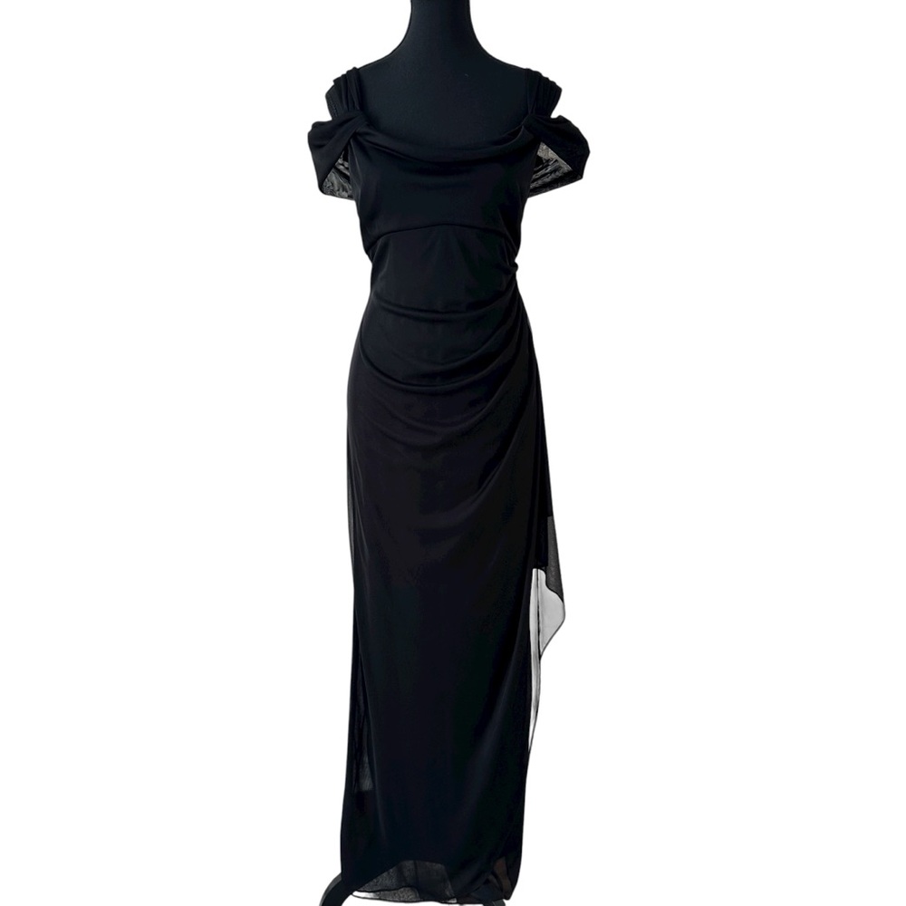 Alex Evenings Womens Long Cold Shoulder Dress size 6